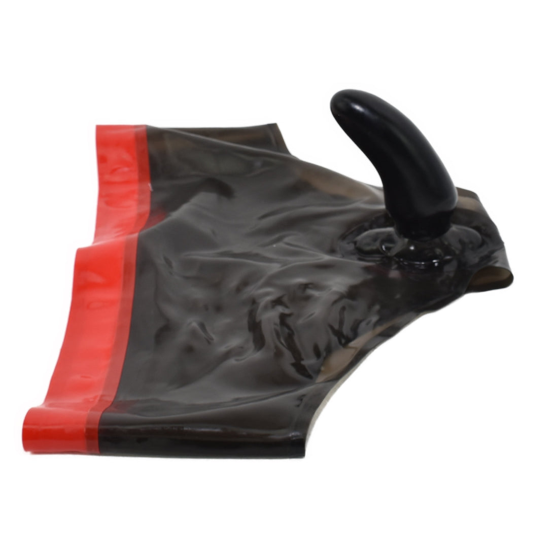 Latex briefs with front opening and anal plug Latex briefs with front opening and anal plug
