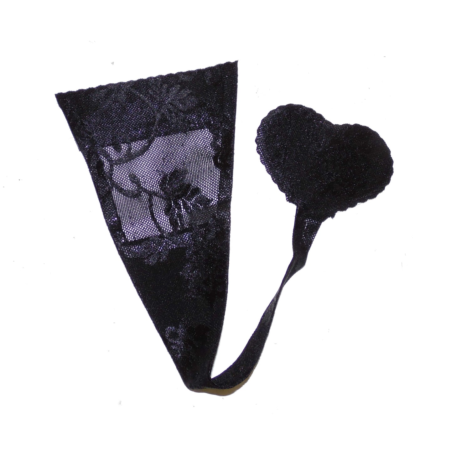 Invisible adhesive string heart shape