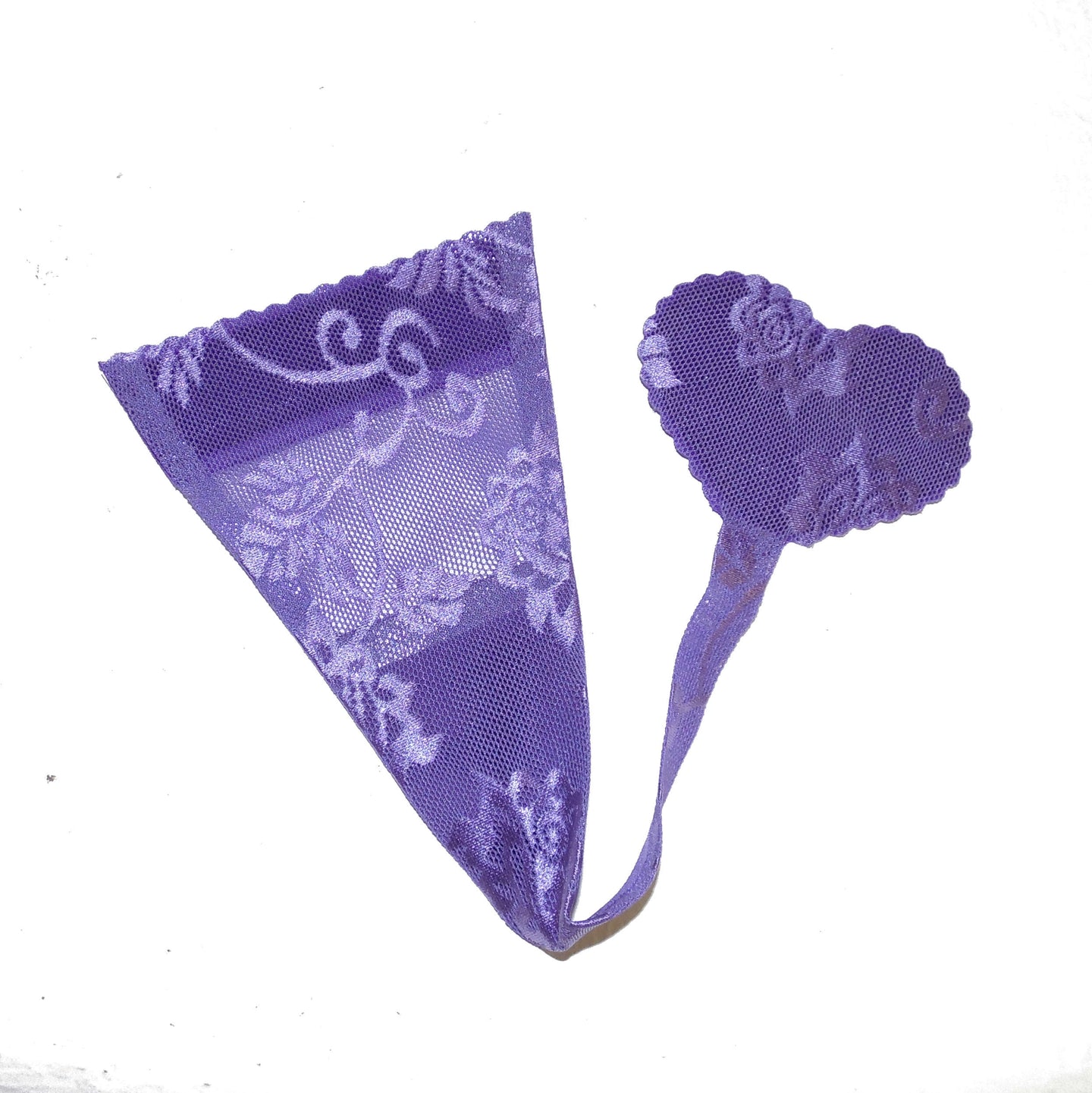 Invisible adhesive string heart shape