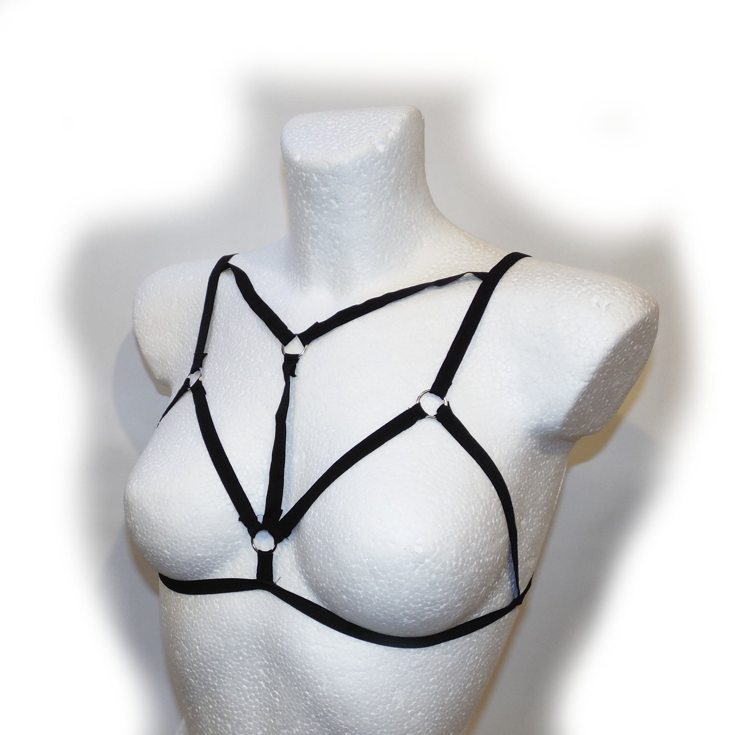 Double Take Cupless Bra and Cage Thong -  Small/medium - Neon Lemon